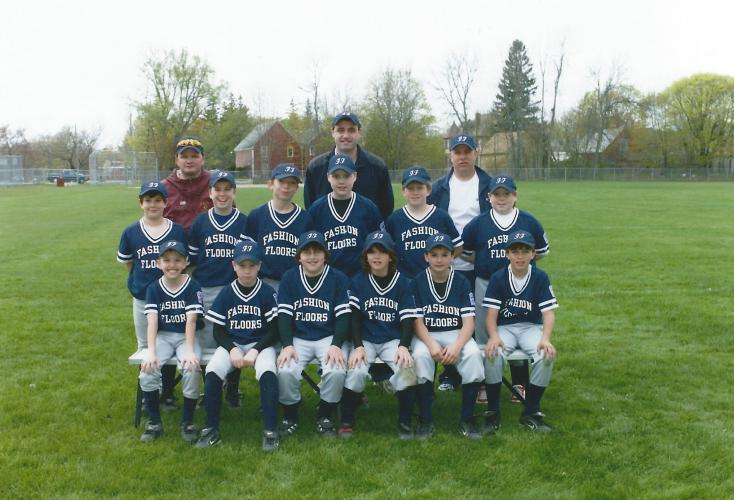 Jake on Fashion Floors baseball team