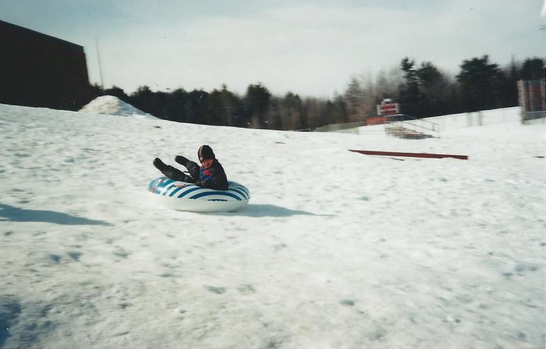 Jake snow tubing